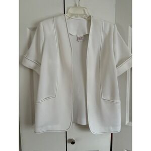 Vintage Graff Californiawear White Jacket & Skirt Set – Blue Stitching & Ornate‎